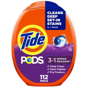 Tide PODS Laundry Detergent, Spring Meadow Scent, 112 Count