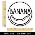 thumbnail image 2 of Banana Text with Image Flavor Scent Self-Inking Rubber Stamp Ink Stamper - Red Ink - Small 3/4 Inch, 2 of 7