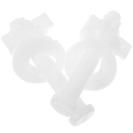ULTNICE Toilet Seat Screws White 2Pcs 2.5X0.4X0.4In Plastic