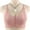 Pink, variant on Blczomt Comfortable Women's Bras On Front Closure No Underwire Wirefree Beige Everyday Bras