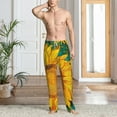 thumbnail image 3 of Cauagu Vibrant Sunflower Painting Mens Pajama Pants Sleep & Lounge Pants,PJ Bottoms with Pockets-Large, 3 of 7