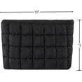thumbnail image 6 of Soft Checkered Quilted Puffy Makeup Bag for Women, Aesthetic Puffer Cosmetic Bag Pouch for Purse (Hot Pink), 6 of 13