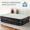 thumbnail image 6 of Aukfa 18" Queen Air Mattress with Built-in Pump, Inflatable Airbed for Camping, Travel, 660lbs, 6 of 8