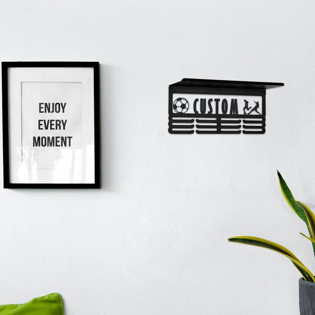 Jesscasday Carbon Steel Award Display Systems Organizes Ribbons Medals Motivational Home Gym Setups