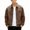 b2-brown faux leather jacket, variant on Classic Faux Leather Motor Jacket for Men Big and Tall Motorcycle Biker Jackets Stand Collar Trench Coat with Pockets Navy,L