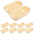 thumbnail image 1 of BEADCEST 10pcs Food Container Wooden Food Boxes Beige Simple Design For Restaurant Use Food Service, 1 of 8