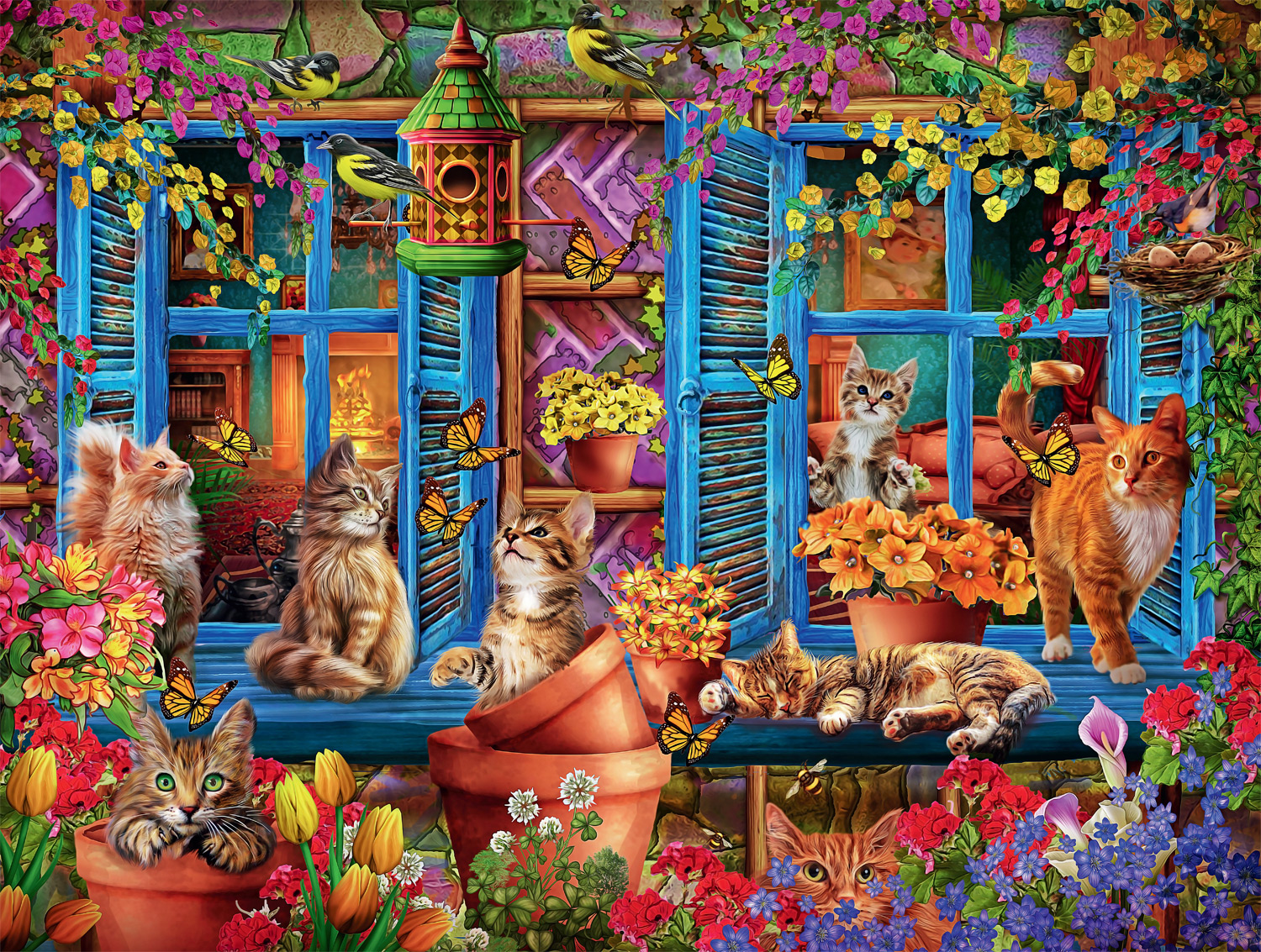 Buffalo Games 750-Piece Cat's Fantasy Jigsaw Puzzle