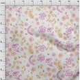 thumbnail image 4 of oneOone Georgette Viscose Light Pink Fabric Florals Sewing Fabric By The Yard Printed Diy Clothing Sewing Supplies 42 Inch Wide, 4 of 6