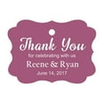 thumbnail image 1 of 100 PCS Custom Wedding Favor Hang Tags Thank you for celebrating Personalized Paper Tags, 1 of 1