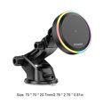 thumbnail image 2 of Soporte magnético para cargador de coche Wdftyju RGB 15W ventosa para teléfono, 2 of 9