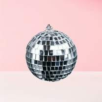 GOOHOCHY 1 Pc Mirror Disco Ball Fun 20cm Hanging Party Disco Ball – Party decorations Party Design Dance and Music festivals(Silver)