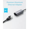 thumbnail image 2 of USB C to Ethernet Adapter, PowerExpand USB C to Gigabit Ethernet Adapter, Aluminum Portable USB C Adapter, for MacBook Pro, MacBook Air 2018 and Later, iPad Pro 2018 and Later, XPS, and More, 2 of 7