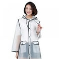 thumbnail image 1 of Transparent Raincoat for Women Rain Ponchos for Adult Waterproof Rain Jackets, 1 of 5