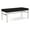 OpenHouse Black, variant on Avon Reception Waiting 2 Seat Bench 550 LB Capacity / Silver Steel / Black