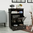 thumbnail image 4 of Gymax Pet Feeding Station Furniture w/ Double Pull Out Dog Bowl Food Cabinet Coffee, 4 of 10