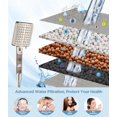 thumbnail image 4 of Filtered Shower Head - 6 Modes High Pressure Handheld Shower Head with Filter Mineral Beads, Detachable Handheld Showerhead Set with 59 inch Stainless Steel Hose (Brushed Nickel), 4 of 6