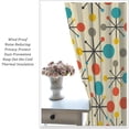 thumbnail image 5 of Mid Century Curtains,Mid Century Fifties Modern Retro Colors Pattern Rod Pocket Window Drapes for Living Room Bedroom Kitchen Bathroom Home Set 2 Panels,52x84 Inches, 5 of 8