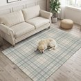thumbnail image 4 of Washable Area Rugs 2.7x5 FT Buffalo Plaid Rugs for Living Room Non-Slip Low-Profile Rectangle Slate Blue Grey Farmhouse Gingham Striped Large Rug Carpet for Bedroom Dining Room Home Decor, 4 of 8