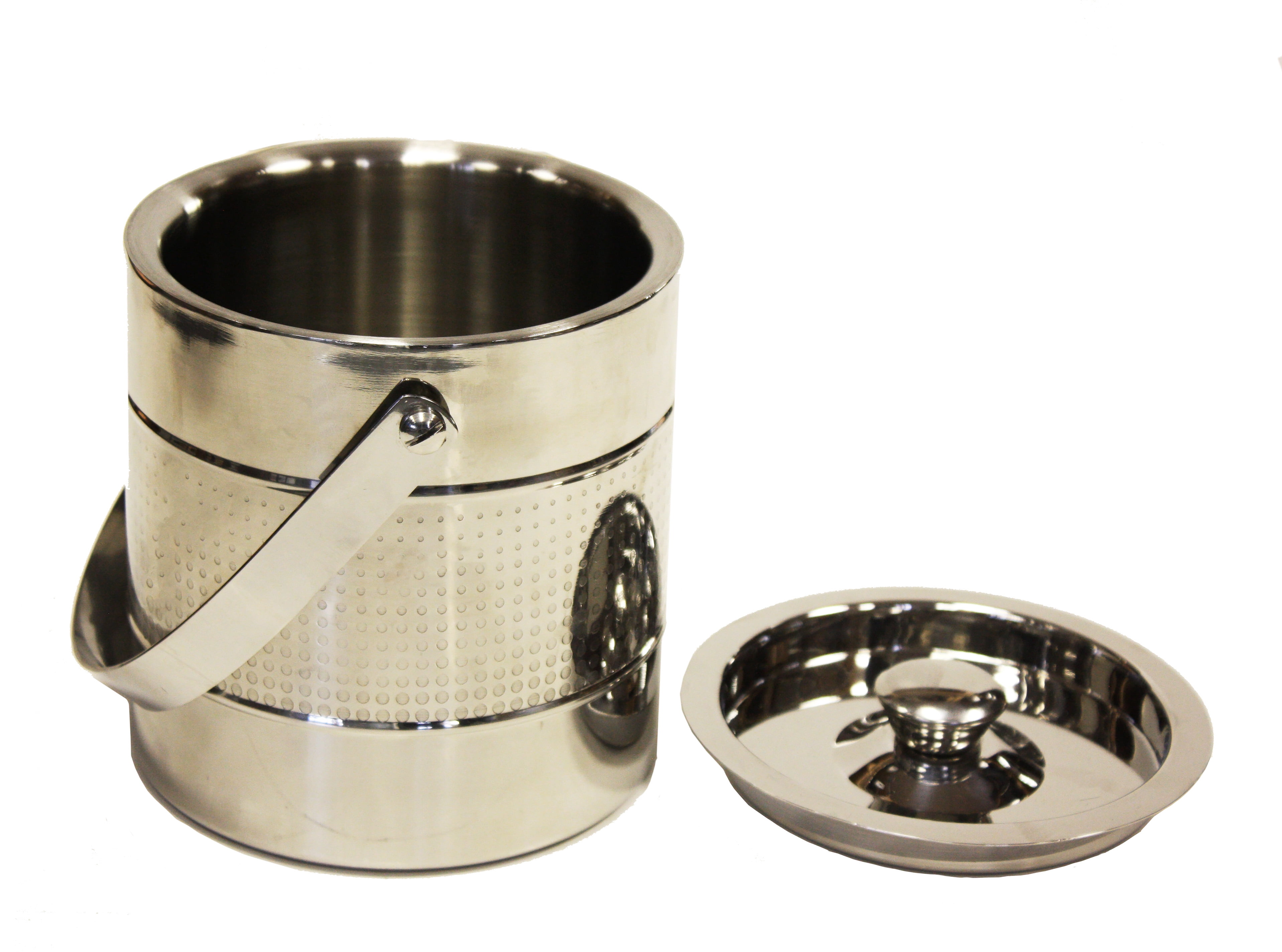 Stylish Stainless Steel Double Walled Ice Bucket, Double Wall Insulated