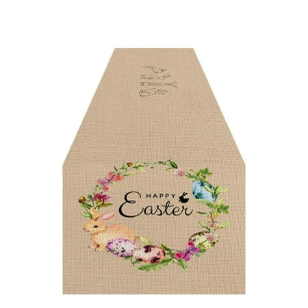 

Wozhidaoke desk decor Easter Table Flag Linen Sturdy And Durable Tablecloth Oil And Stain Resistants Tablecloth desk accessories