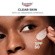 Eucerin Sun Clear Skin Face Sunscreen Lotion SPF 50 with Oil-Absorbing Minerals, 2.5 fl oz