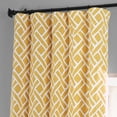 thumbnail image 3 of Martinique Yellow Printed Cotton Hotel Blackout Curtain (1 Panel), Martinique Yellow, 50W X 108L, 3 of 6