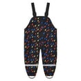 thumbnail image 5 of Wuxian Girls Rain Suit Waterproof Rain Bib Pants, Boys Girls Rain Pants Cartoon Rain Trousers Lightweight Waterproof Coverall,Black,3-4 Years, 5 of 6