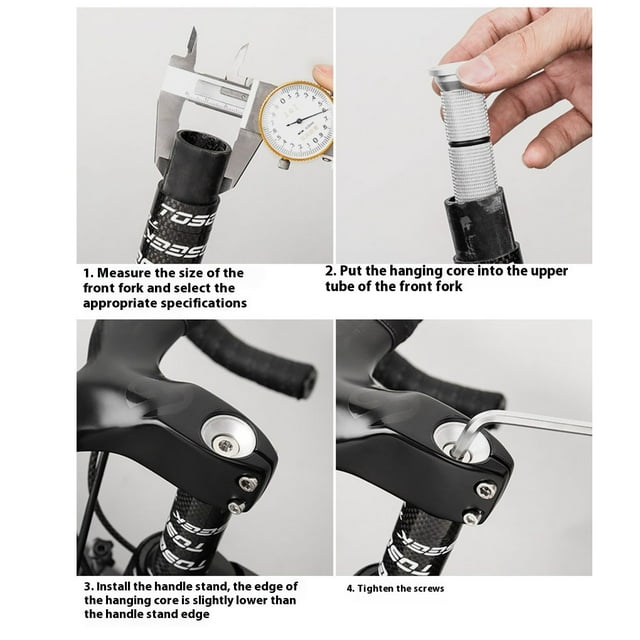 Becaristey Road Bike Headset Top Cover With Compression Plug Carbon Fiber Headset Aluminum Alloy Compression 30MM
