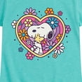 thumbnail image 3 of Peanuts - Hug Heart Flower  - Toddler And Youth Girls Short Sleeve Graphic T-Shirt, 3 of 6