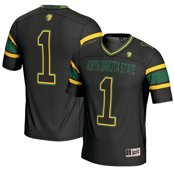 Men's GameDay Greats #1 Black NDSU Bison Endzone Football Jersey