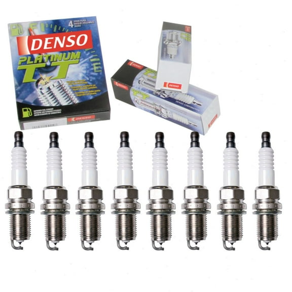 8 pc DENSO Platinum TT Spark Plugs compatible with Dodge Dakota 4.7L 5.2L 5.9L V8 1992-2008