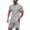 Gray, variant on ZZwxWA Men Short Sets Outfits 2 Piece Casual Shirt and Shorts Set Casual Patchwork Tee Shirts Elastic Waist Shorts Sportwear up to 65% Off