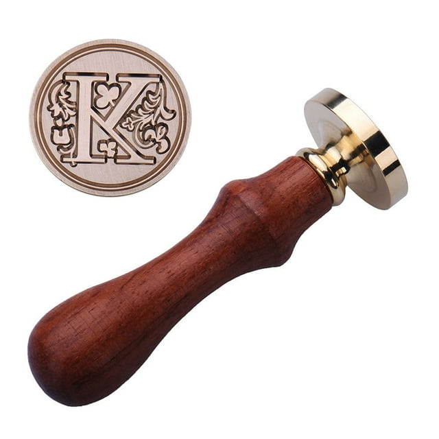 Set Of 26 Fancy Letter 3D Embossed Sealing Kit And Wooden Handle As A Teachers' Day, Mother's Day And Thanksgiving Day