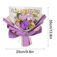 thumbnail image 3 of Handcrafted Crochet Rose Bouquet Set, Simulated Eternal Flower Collection for Valentine's Day, Artisanal Knitted Floral Display for Special Occasion Gifting(D), 3 of 6
