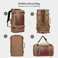 thumbnail image 4 of WITZMAN Large Travel Backpack for Men Canvas Rucksack Carry on Luggage Duffel Bag (A2021 Update Brown), 4 of 11