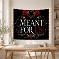 thumbnail image 4 of Meant For Us Message With Red Roses and Heart Outline, Romantic Gothic Style for Couples, Love Wall Decor, Wedding Gift, Tapestry Wall Hanging for Bedroom and Living Room, 4 of 6
