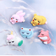thumbnail image 3 of Resina Animal Flor Frutas Slime Charms Flatback para la caja del teléfono Adorno Scrapbooking Manualidades Hacer Pinza para el cabello Diadema DIY Artesanía Joyería Decoración, 10pcs Cat brillar Juguete, 3 of 4
