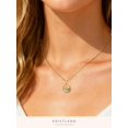 thumbnail image 4 of Collar con colgante de circonia cúbica delicada chapado en oro de 18 quilates para mujer, cereza, pata de gato, perro, estrella, compas, corazón, cadena de capas de ballena, 4 of 4