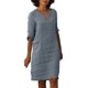 thumbnail image 1 of Mini vestido estampado con cuello en V y manga media para mujer - Algodón/lino, estilo informal/vacacional, primavera/otoño, lavado a mano/a máquina con programa delicado, tallas asiáticas reales, 1 of 4