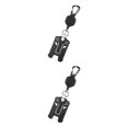 thumbnail image 3 of Shengyu Snap Separation Badge Holder Easy And Convenient Accessory Extendable Steel Cord Card Holder black 2Set, 3 of 6