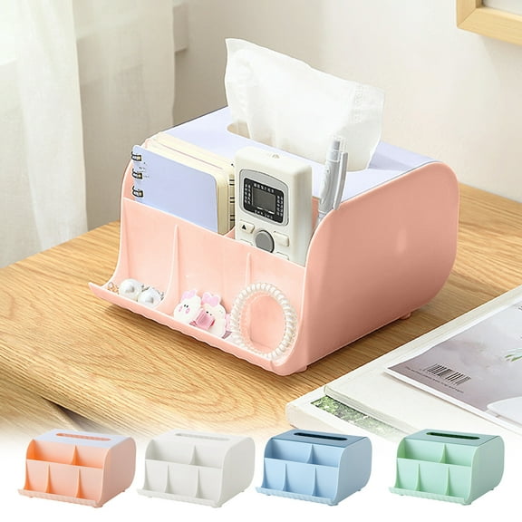 Limited Time, Vsgery Multi-functional Plastic Tissue Box, Small Storage Box, Multiple Color Options, Simple Plastic Design, for Home Office, Desk Storage Organizer, Living Room Decor Accessory
