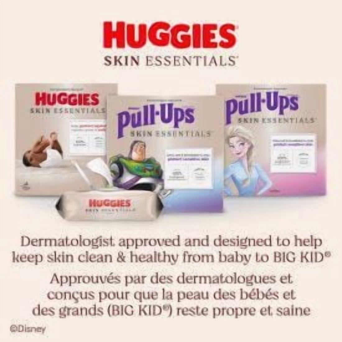 Couches pour bébé Huggies Skin Essentials, taille NB-6, 84-42 unités Taille NB-6  | 84-42  Unités
