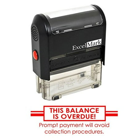 Balance Collection - THIS BALANCE IS OVERDUE - Self Inking Bill Collection Stamp in Red Ink