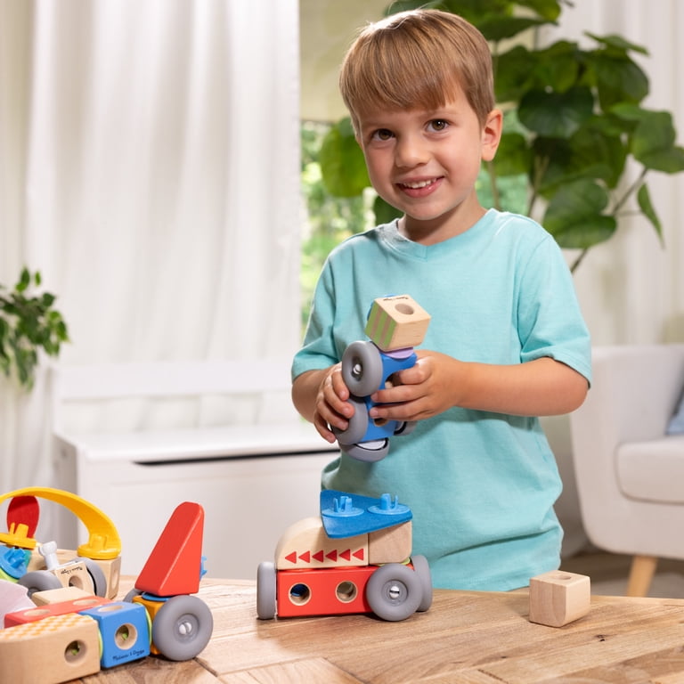 Melissa & Doug Blockables Vehicles Snap And Play Set, 54 Pieces photo 2