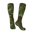 thumbnail image 2 of Knee High Socks for Men and Women, Classic Green Camouflage Althletic Compression Socks, Support Long Tube Socks for Outdoor Sport, Calf Socks, High Stockings for Women Men, 2 of 7