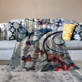 thumbnail image 2 of Pratyus Butterfly Flower Gothic Art Print Flannel Throw Blanket Lightweight Soft Blanket for All Seasons 50x60in, 2 of 6