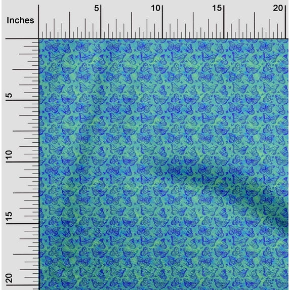 oneOone Rayon Turquoise Green Fabric Batik Dress Material Fabric Print Fabric By The Yard 56 Inch Wide