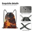 thumbnail image 4 of Gaeub Western Fire Cowboy Drawstring Backpack Bag Sport Gym Sackpack Heavy Duty String Backpack for Men Women-Small, 4 of 6