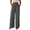Gray, variant on Cuteduck Women's Solid Color Wide Leg Pants – High Waisted Flowy Palazzo Trousers with Slant Pockets Casual Loose Pants S-2XL