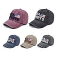 thumbnail image 5 of CYiJun American Flag Hat for Men Women,Funny Adjustable Cotton Embroidered Distressed Baseball Cap, 5 of 5